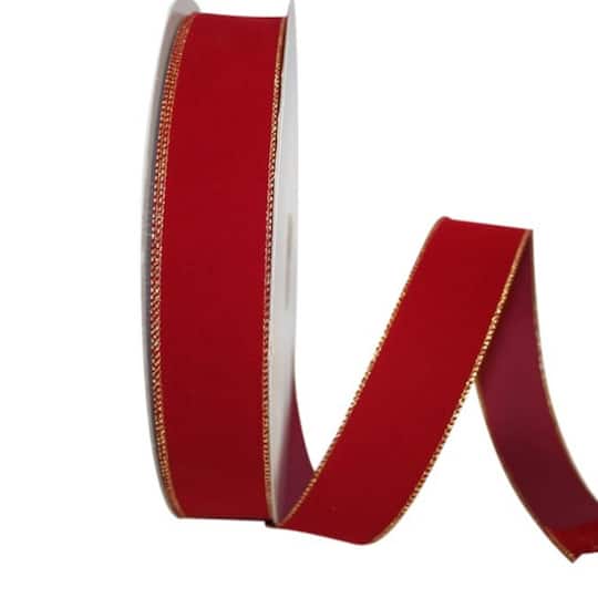 JAM Paper 1.5" x 50yd. Wired Velvet Ribbon